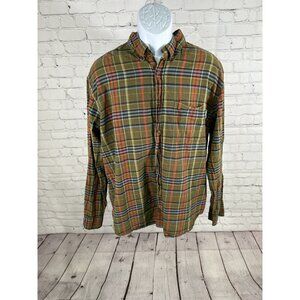 Woolrich Green Multicolor Plaid Button Down Long Sleeve Shirt Men’s Size XL